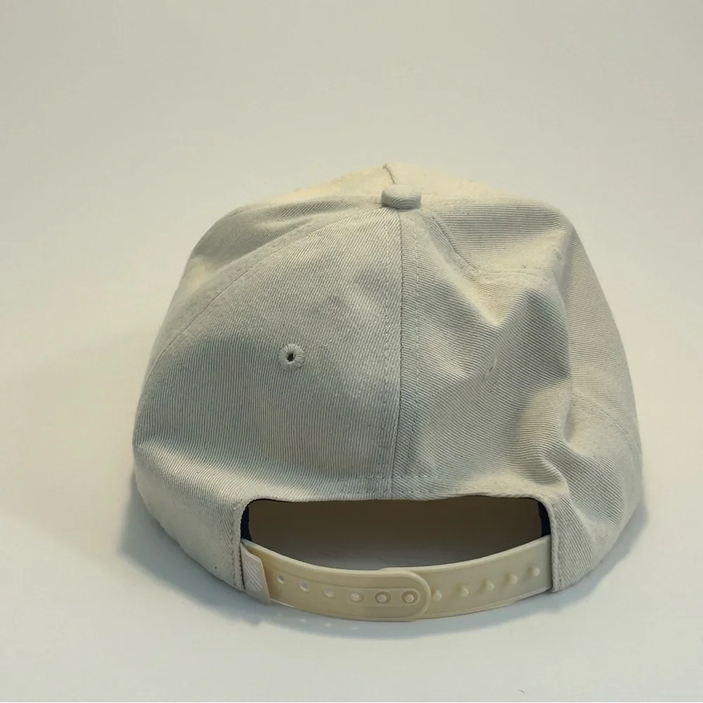 SNAG Snapback Baseball Cap, Natural White Solid, Adjustable Unisex Adults Hat